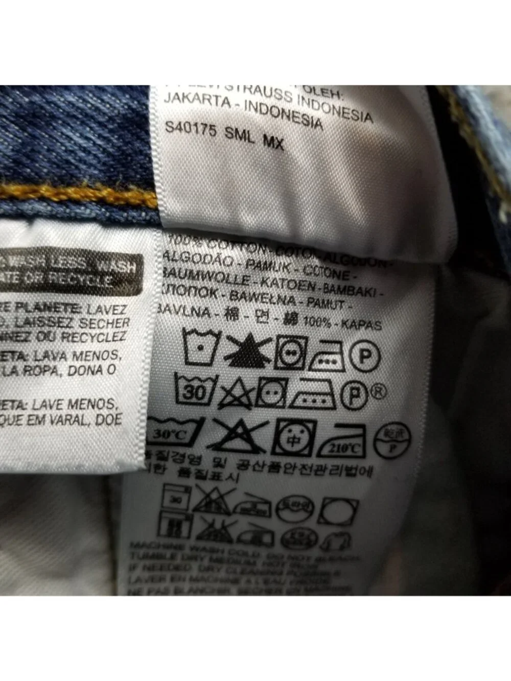 Levis Jeans Mens 38x30 Blue 501 Cotton Denim Button Fly Classic Straight *Read*